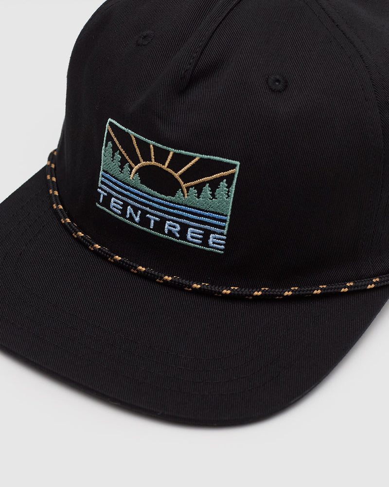 Black-5-Panel-Flat-Brim-Baseball-Cap