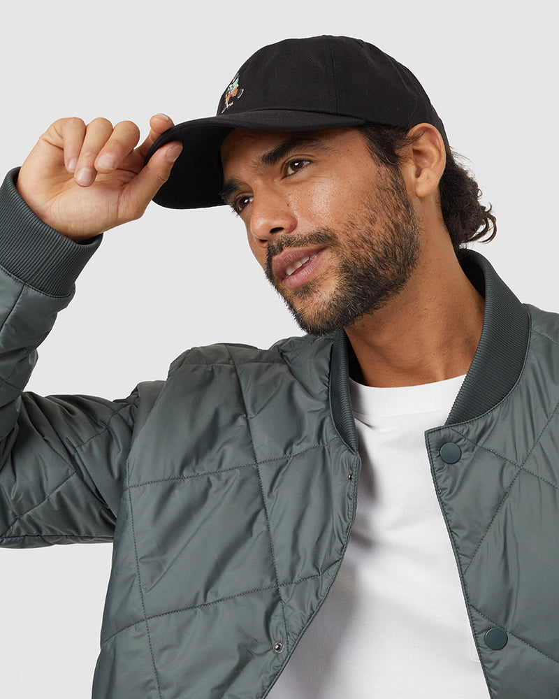 Black-Adjustable-Graphic-Baseball-Cap