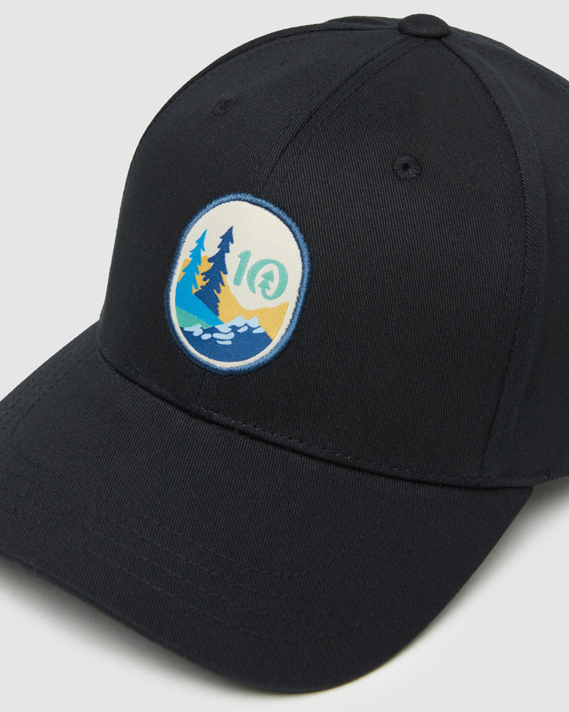 Black-Adjustable-Organic-Cotton-Baseball-Cap