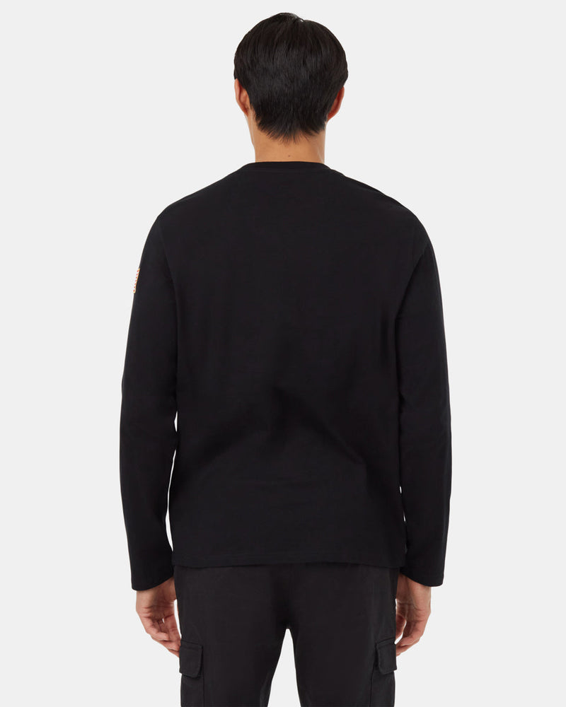 Black-Crew-Neck-Graphic-Longsleeve-T-Shirt-Ungendered