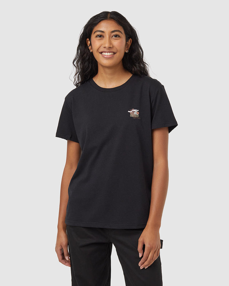 Black-Crew-Neck-Graphic-Shortsleeve-T-Shirt