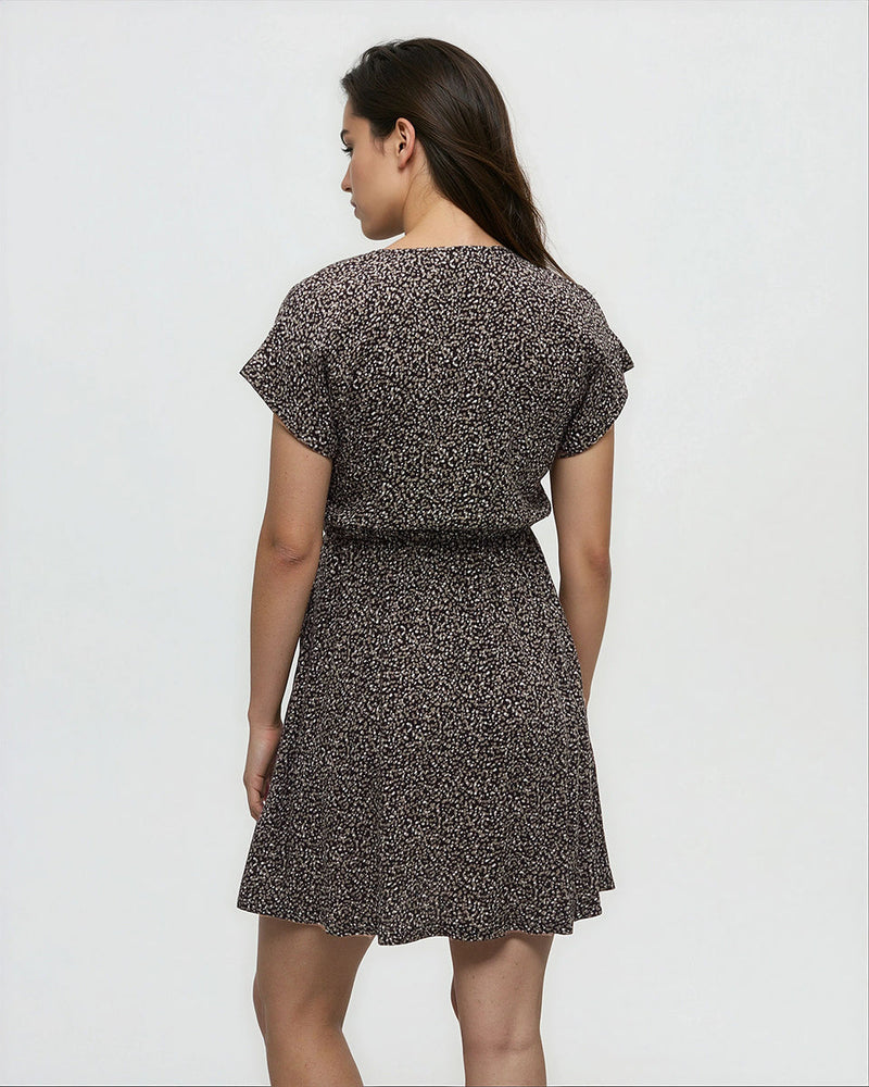 Black-EcoWoven-Crepe-Wrap-Front-Dress