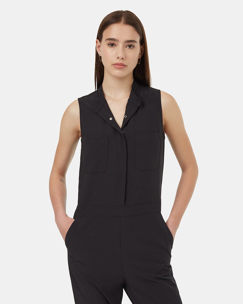 Black-Full-Length-Button-Front-Sleeveless-Jumpsuit
