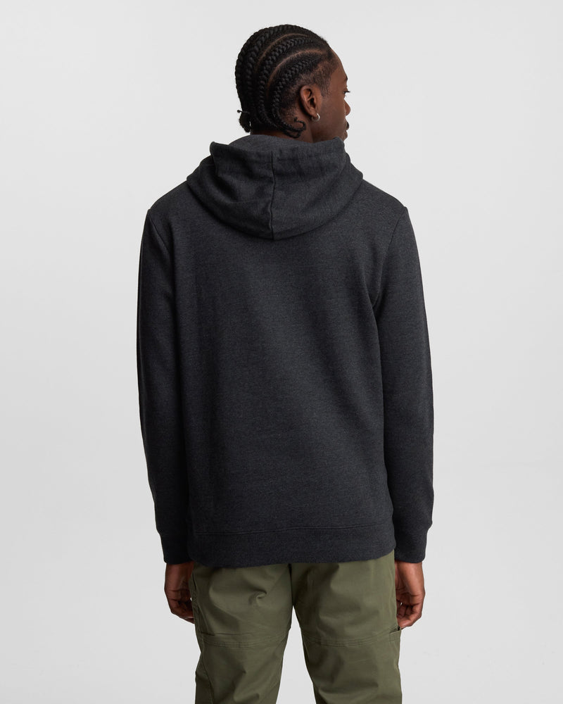 Black-Heather-Fleece-Regular-Fit-Hoodie
