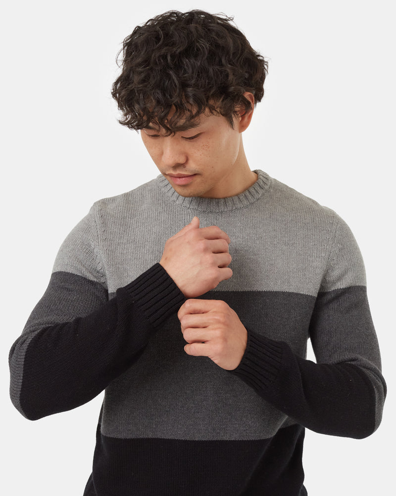 Black-Mens-Organic-Cotton-Striped-Jumper