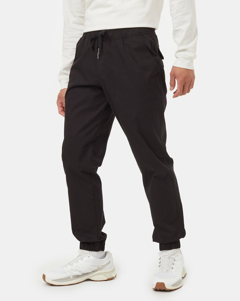 Black-Mid-Rise-Full-Length-Tapered-Sweatpants *Model is 5'11.5", wearing size M