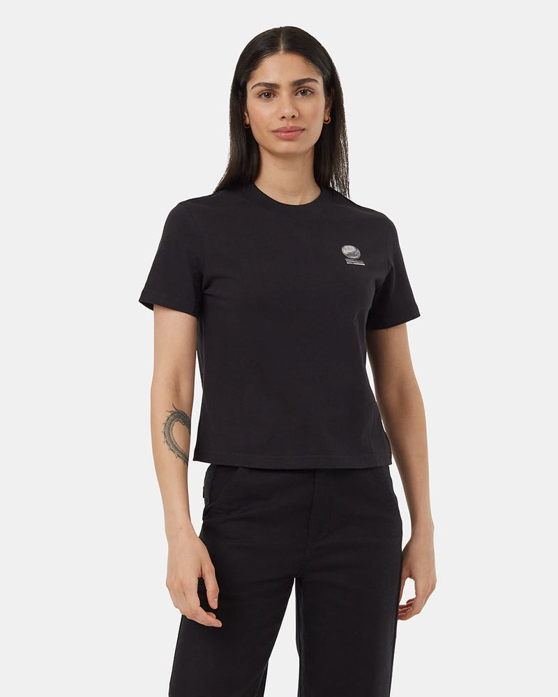 Black-Organic-Cotton-Crew-Neck-Graphic-Shortsleeve-T-Shirt