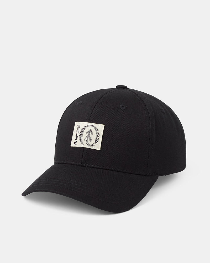 Black-Organic-Cotton-Mid-Profile-Graphic-Baseball-Cap
