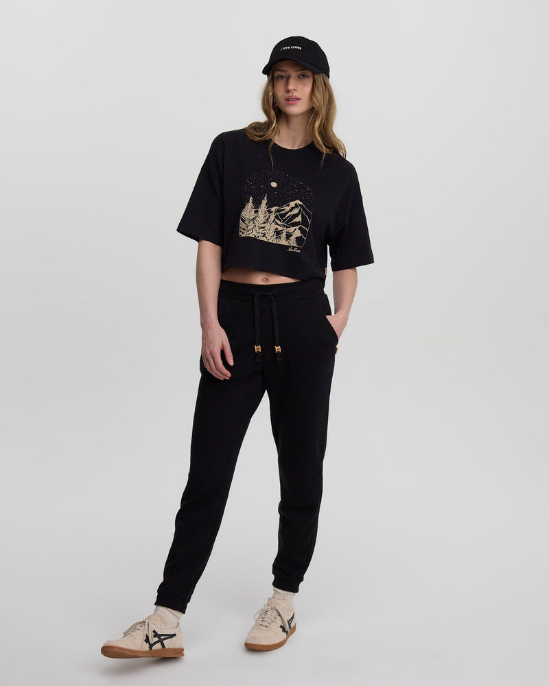 Black-Regular-Fit-Elastic-Waist-Jogger