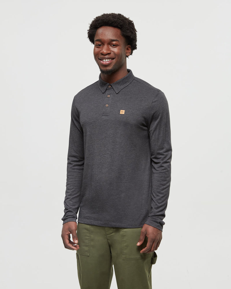 Black-Regular-TreeBlend-Longsleeve-Polo