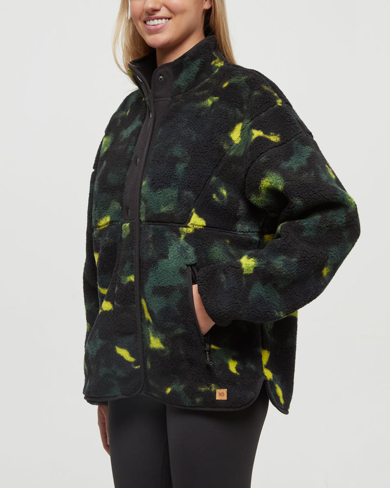 Black-Relax-Bonded-Sherpa-Fleece-Snap-Jacket