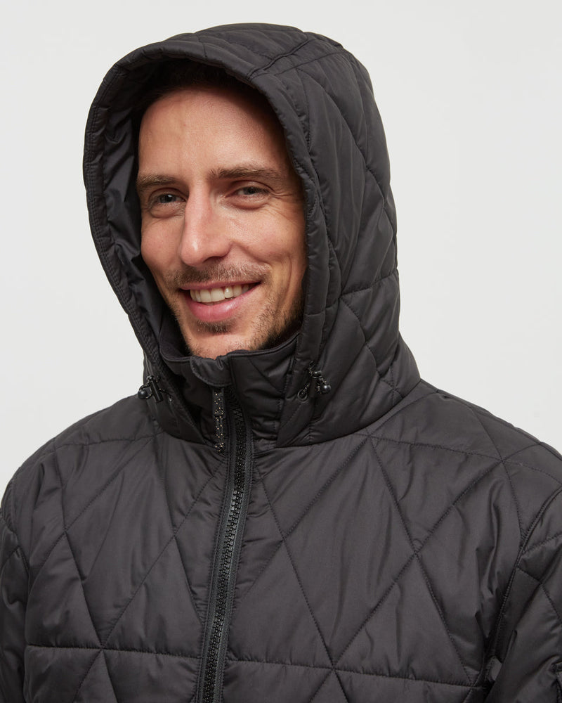 Black-Relax-Fit-Insulated-Hooded-Jacket