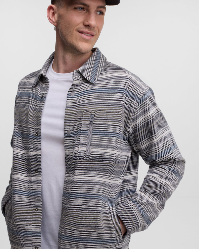 Black-Relaxed-Brushed-Organic-Cotton-Overshirt