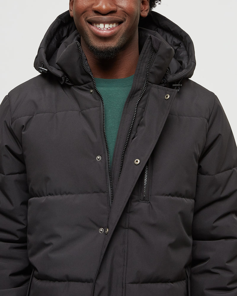 Black-Water-Repellent-Hooded-Puffer-Parka
