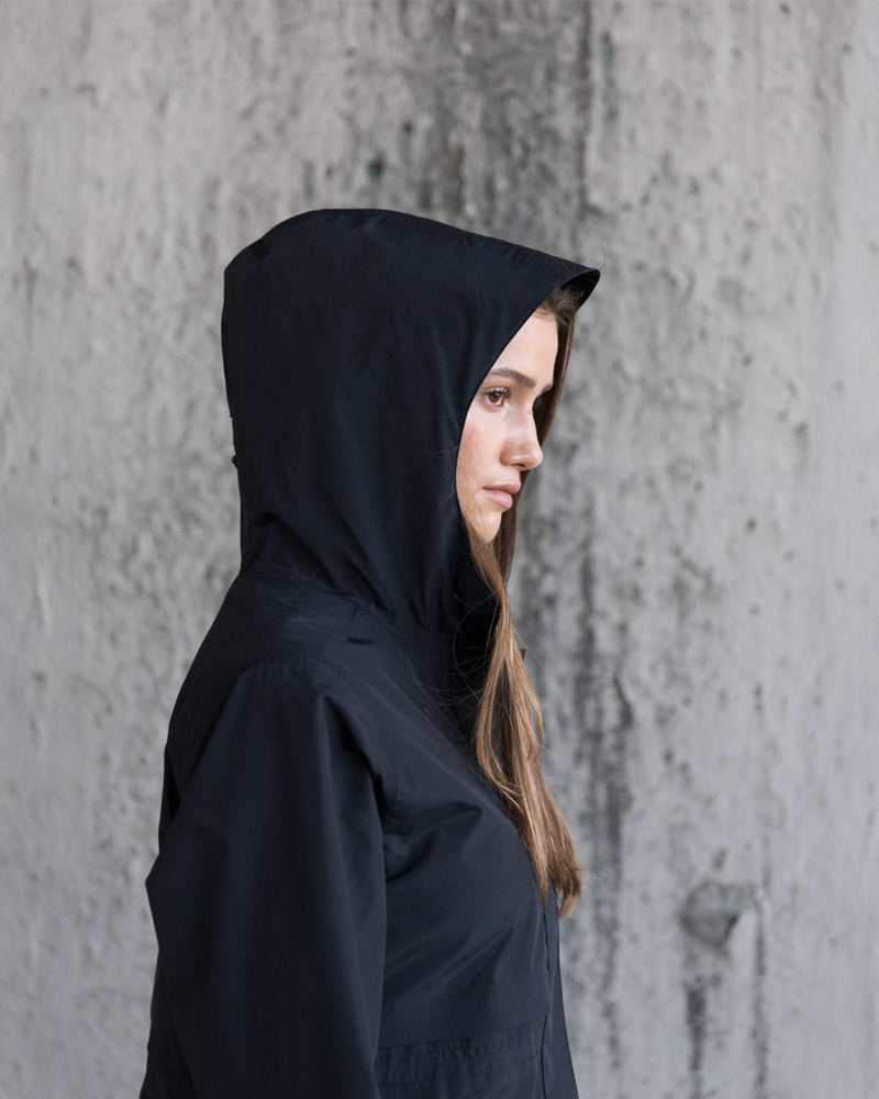 Black-Water-Repellent-Hooded-Rain-Jacket