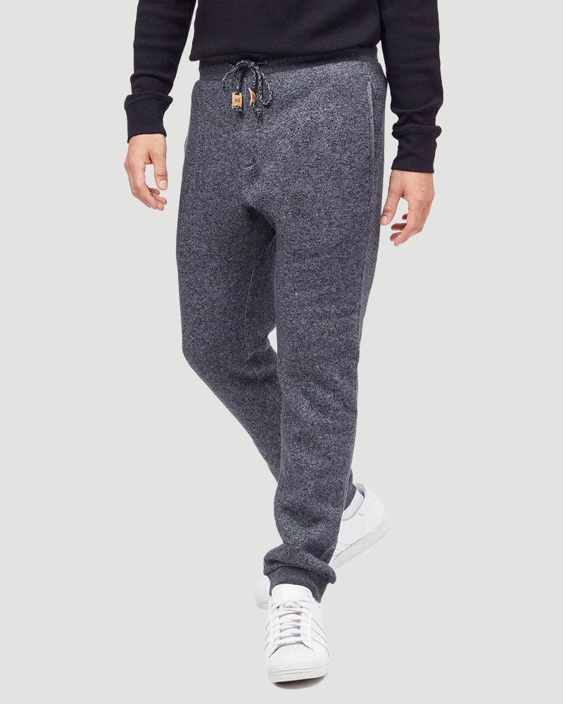 Black Men's Organic Cotton Joggers *Model is 6'1", wearing size M