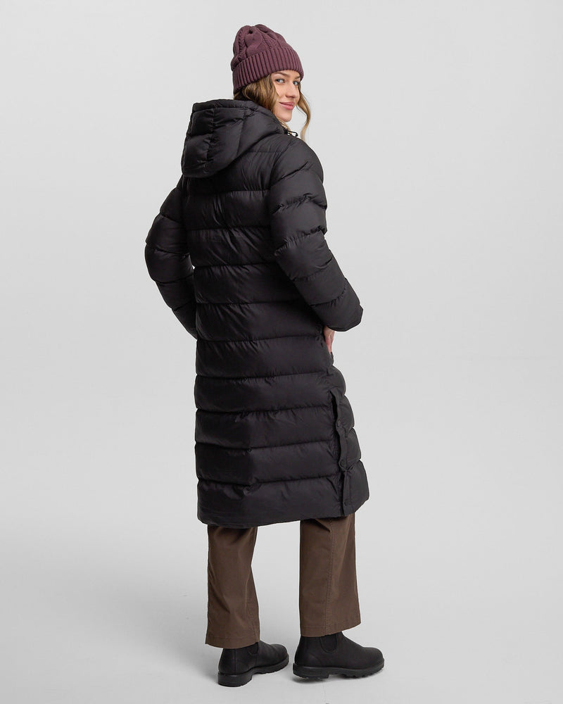 Black Women's Long Puffer Jacket