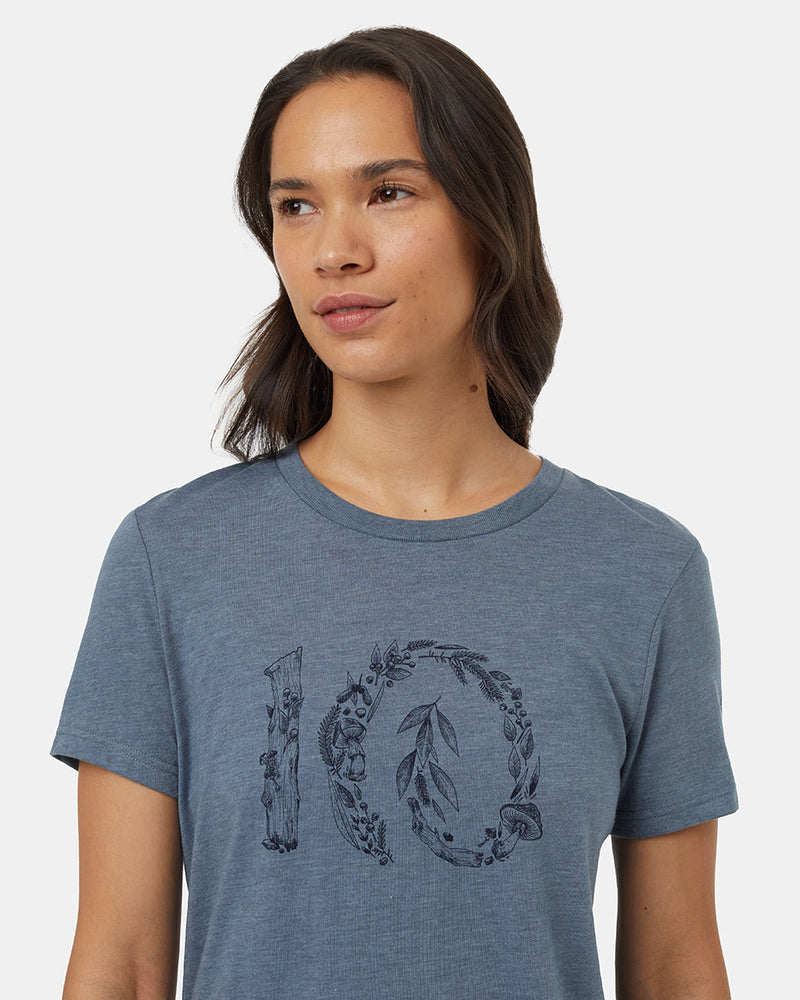 Blue-Crew-Neck-Graphic-Shortsleeve-T-Shirt