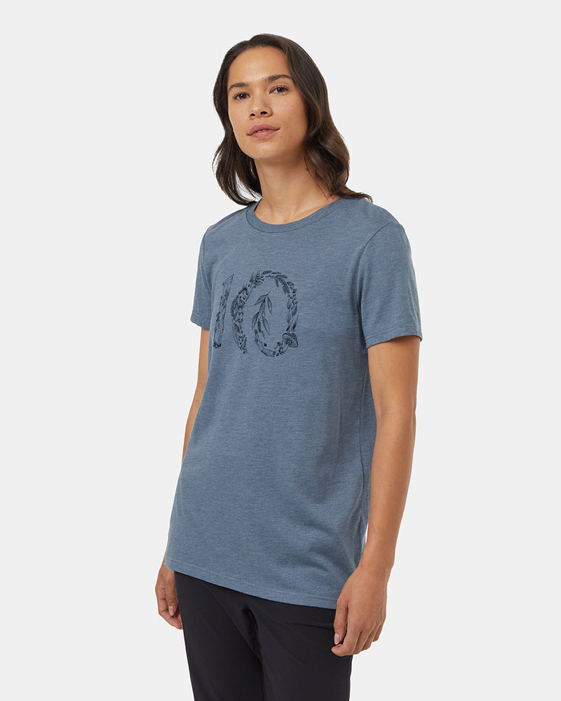 Blue-Crew-Neck-Graphic-Shortsleeve-T-Shirt