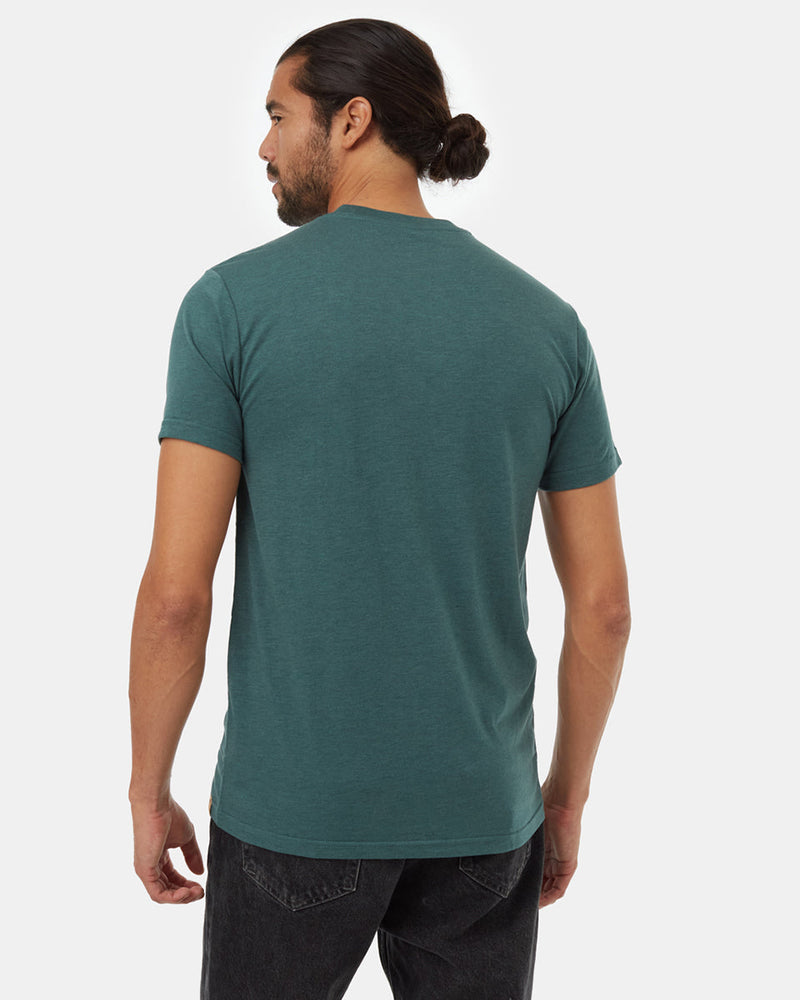 Blue-Crew-Neck-Short-Sleeve-Graphic-T-Shirt