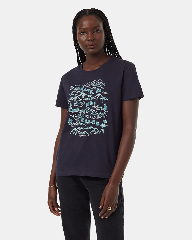 Blue-Crew-Neck-Short-Sleeve-Graphic-T-Shirt