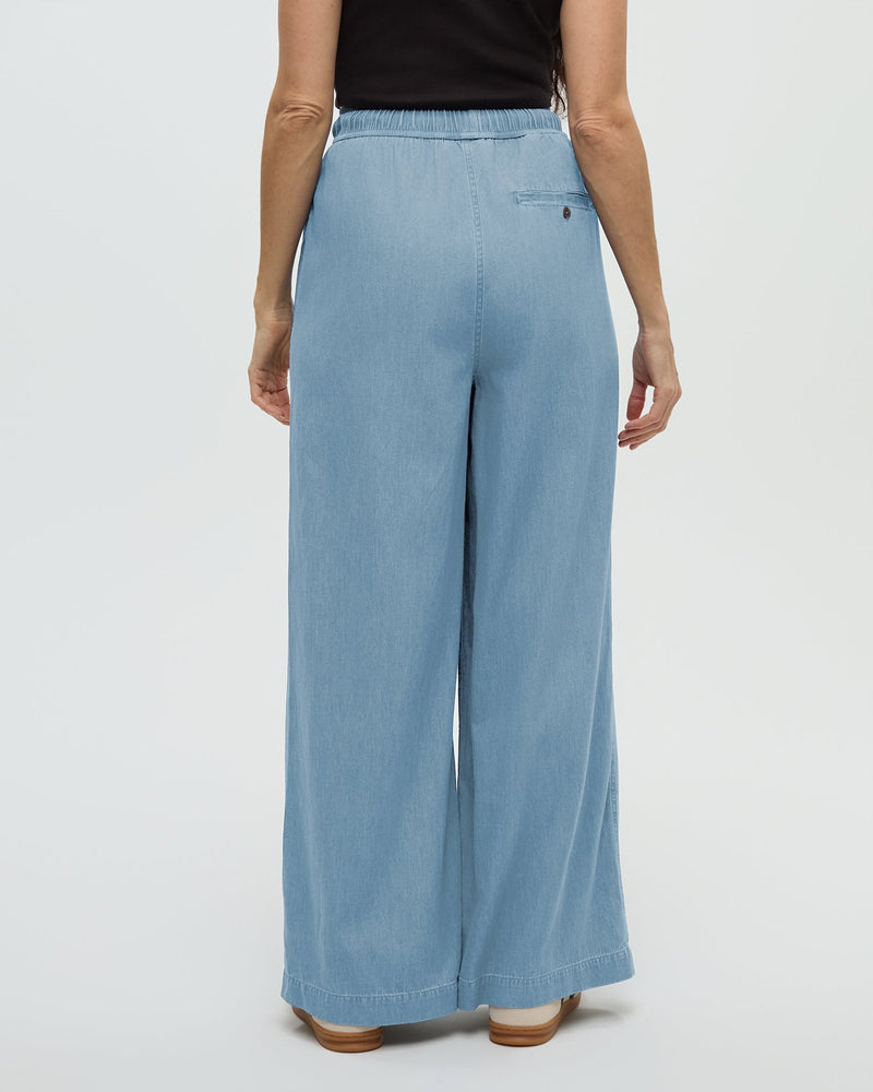 Blue-High-Rise-Denim-Wide-Leg-Pant