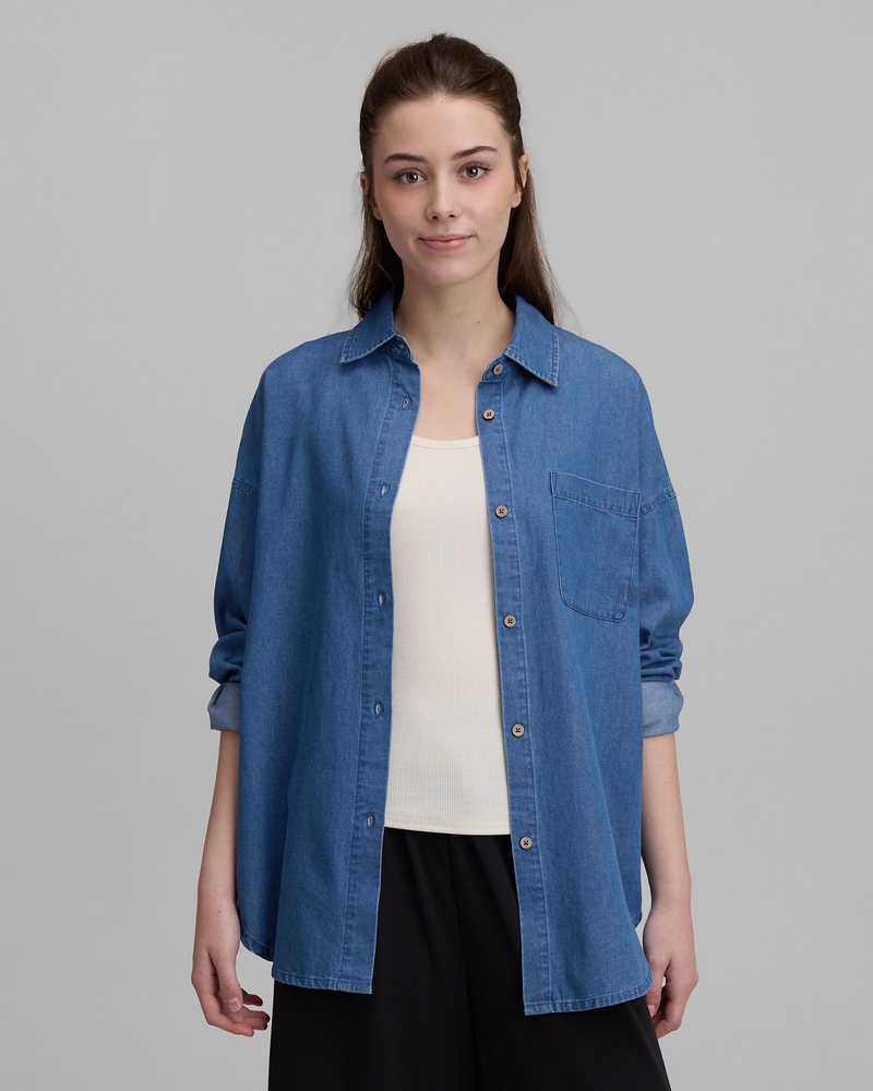 Blue-Lightweight-Denim-Oversized-Collar-Shirt