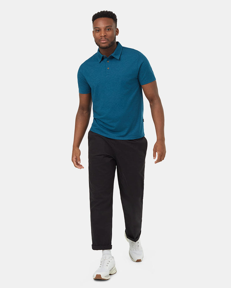 Blue-Mens-Short-Sleeve-Polo-Neck-T-Shirt