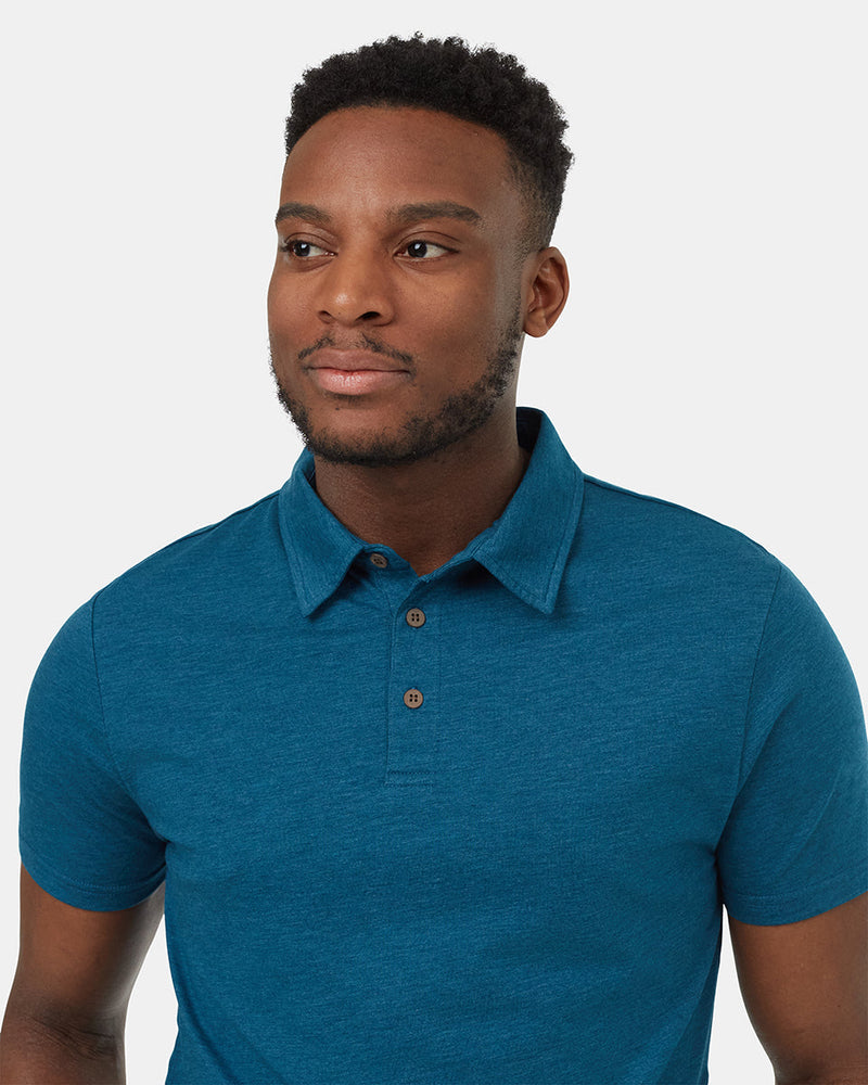 Blue-Mens-Short-Sleeve-Polo-Neck-T-Shirt