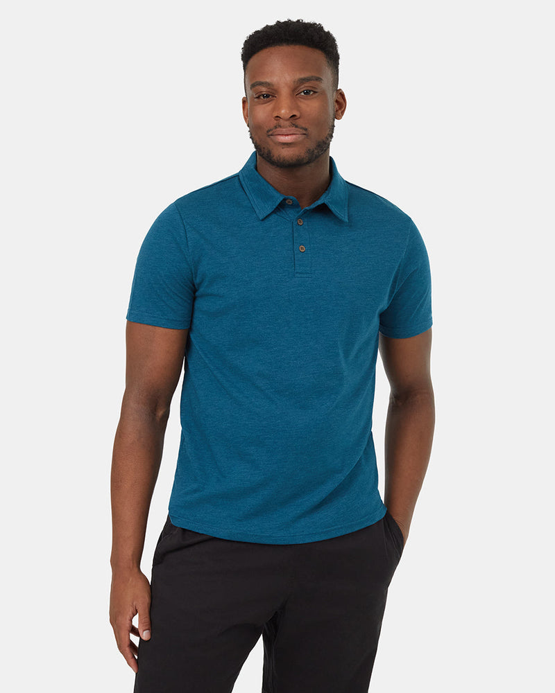 Blue-Mens-Short-Sleeve-Polo-Neck-T-Shirt