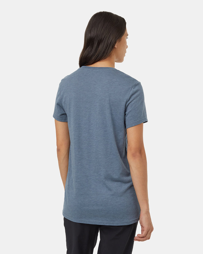 Blue-Recycled-Polyester-Crew-Neck-T-Shirt