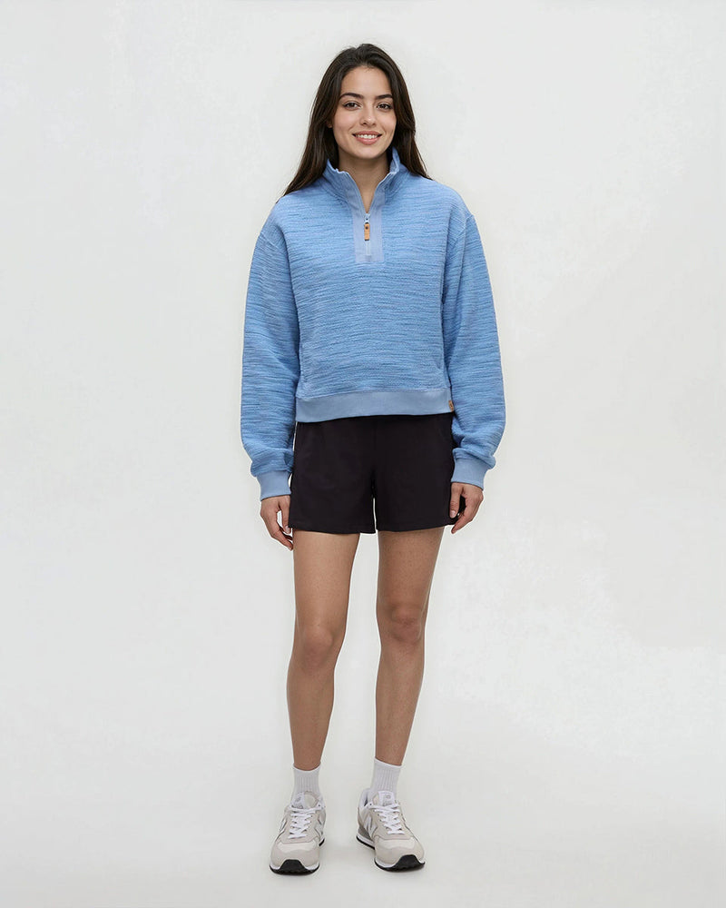 Blue-Relaxed-Fit-Slub-Cotton-Quarter-Zip