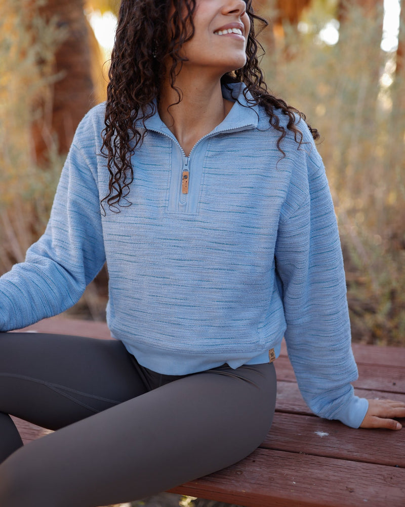 Blue-Relaxed-Fit-Slub-Cotton-Quarter-Zip