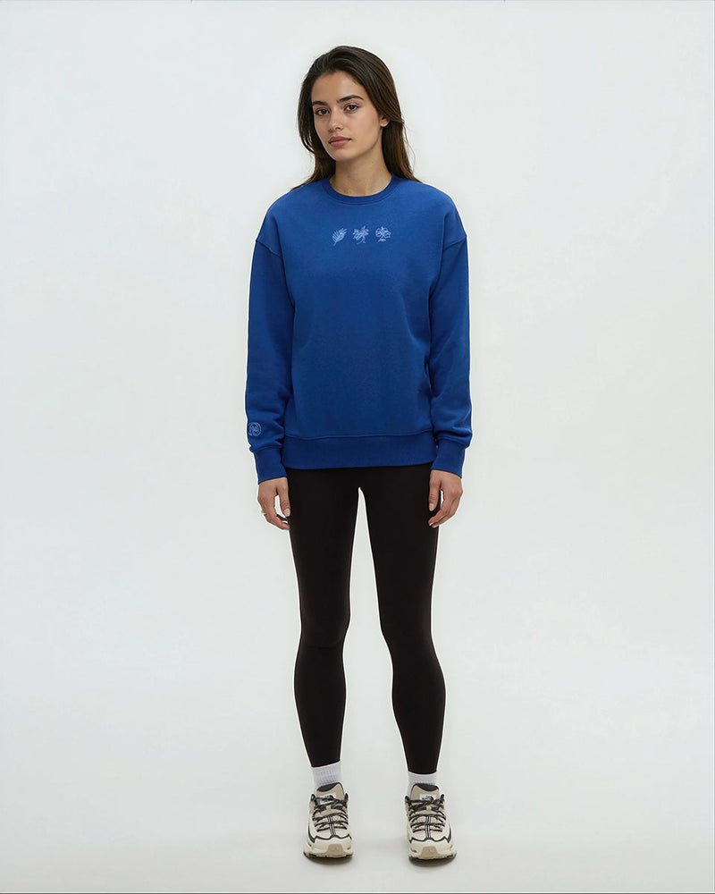 Blue-Relaxed-Graphic-Crew-Neck-Sweatshirt