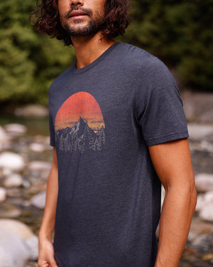 Blue-Regular-Fit-Crew-Neck-T-shirt