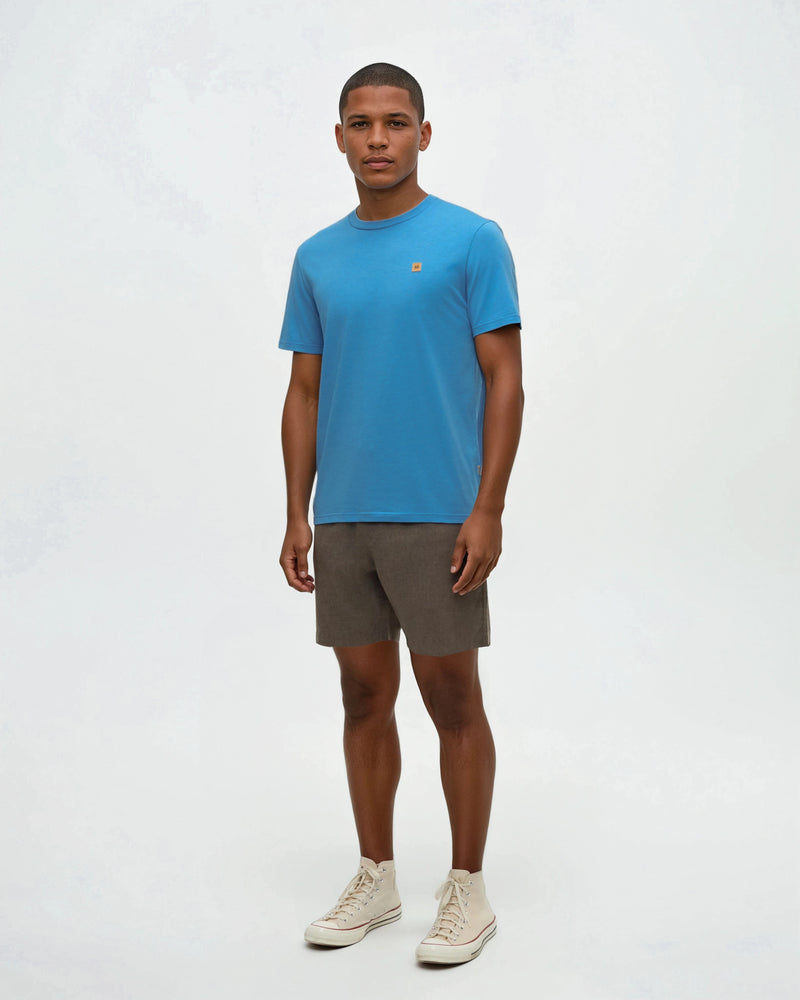 Blue-Treeblend-Regular-Fit-Crew-Neck-T-shirt