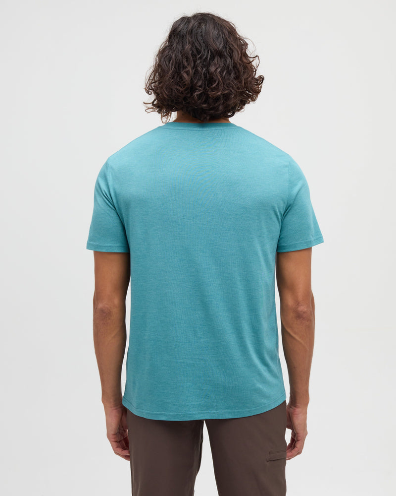 Blue-Treeblend-Regular-Fit-Crew-Neck-T-shirt