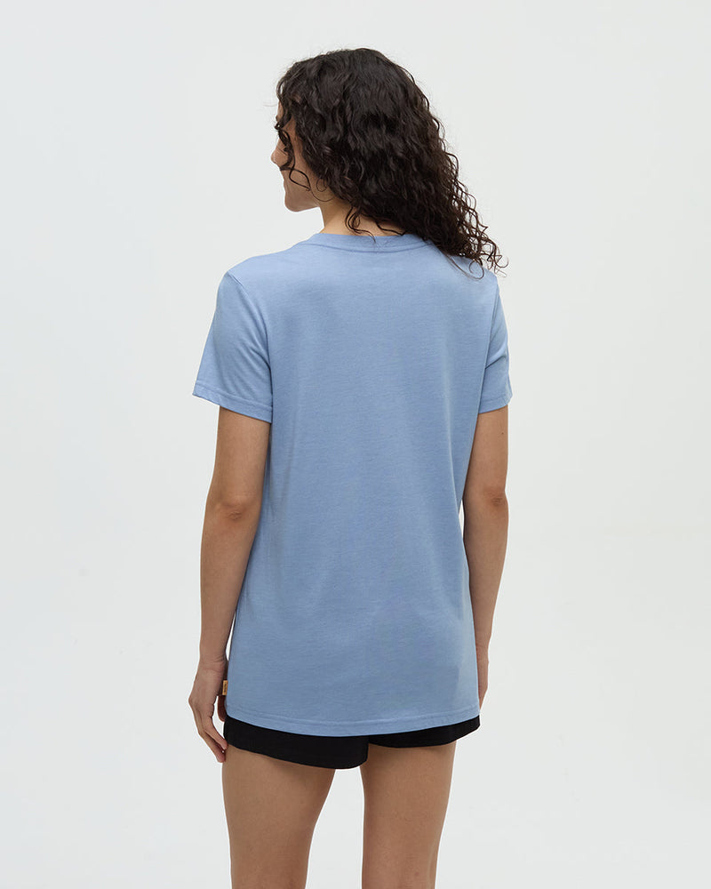 Blue-Treeblend-Regular-Fit-Crew-Neck-T-shirt