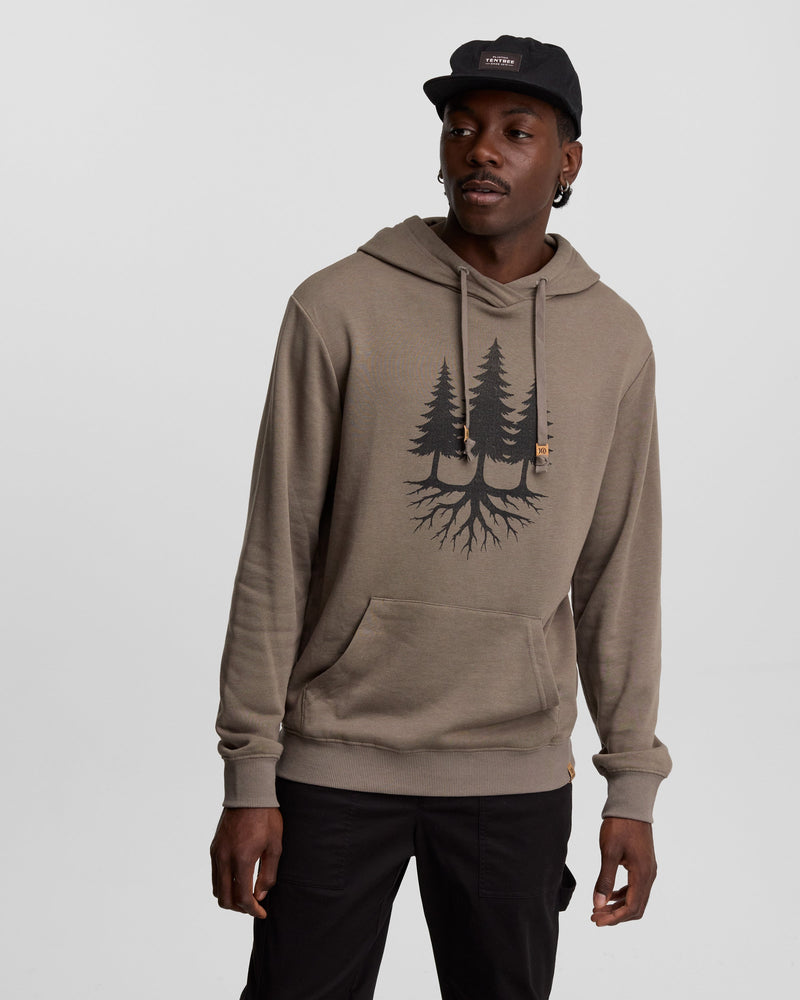 Brown-Classic-Fit-Graphic-Hoodie