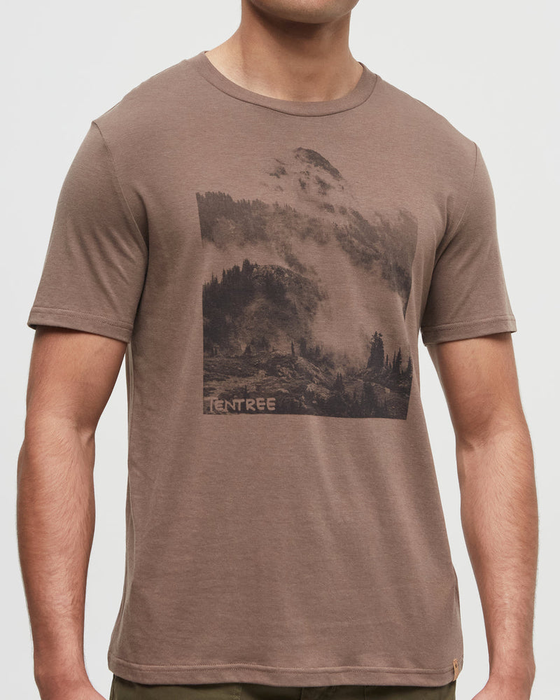 Brown-Crew-Neck-Graphic-Shortsleeve-T-Shirt