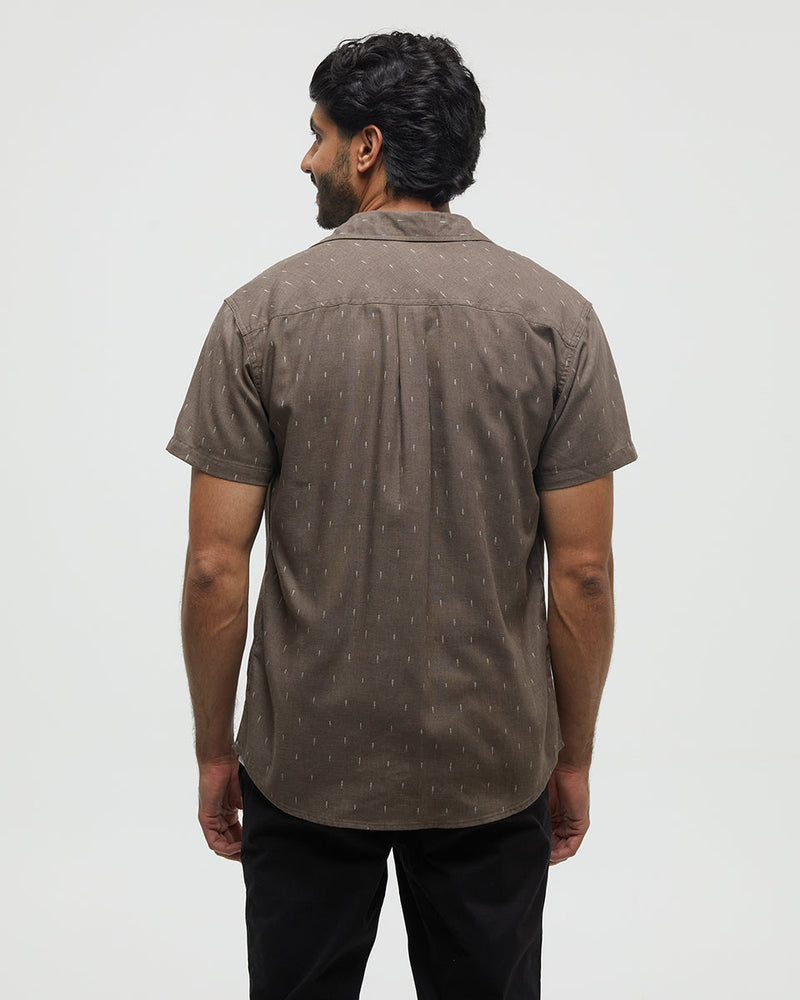 Brown-Hemp-Button-Up-Shortsleeve-Shirt