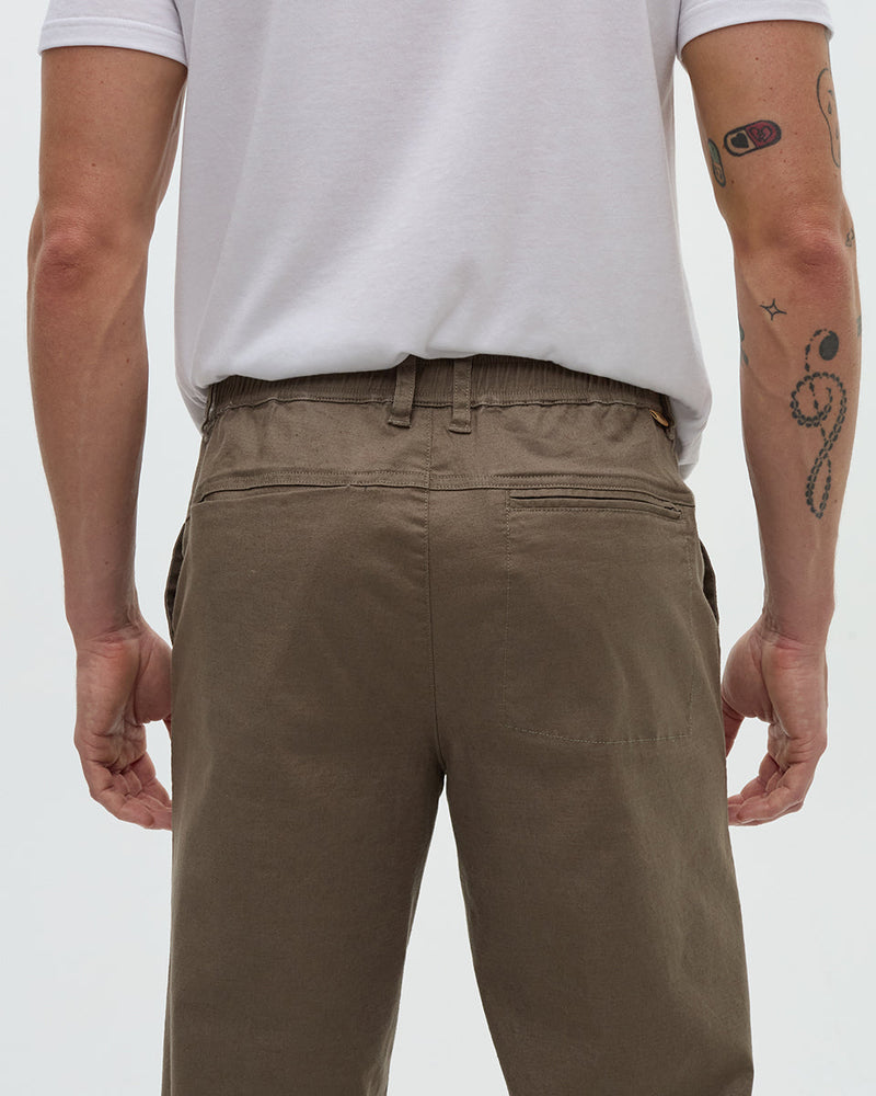 Brown-Hemp-Cotton-Straight-Leg-Pant