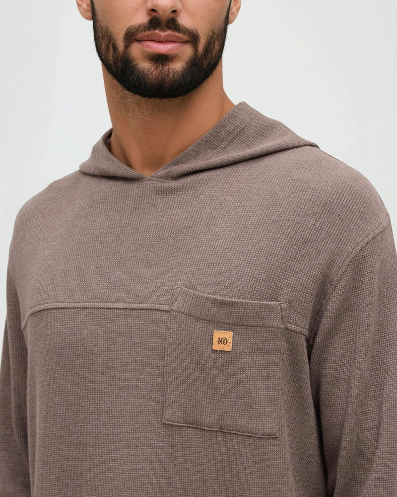 Brown-Men_s-Hooded-TreeWaffle-Long-sleeve