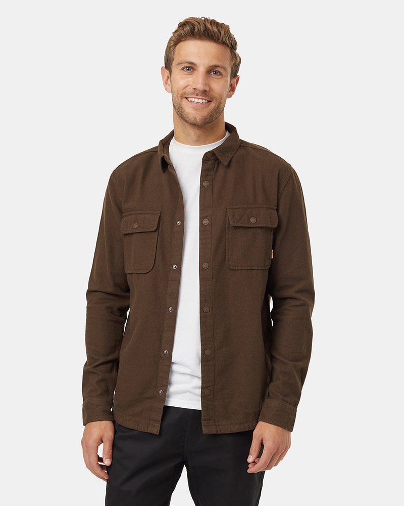 Brown-Mens-Button-Up-Shirt