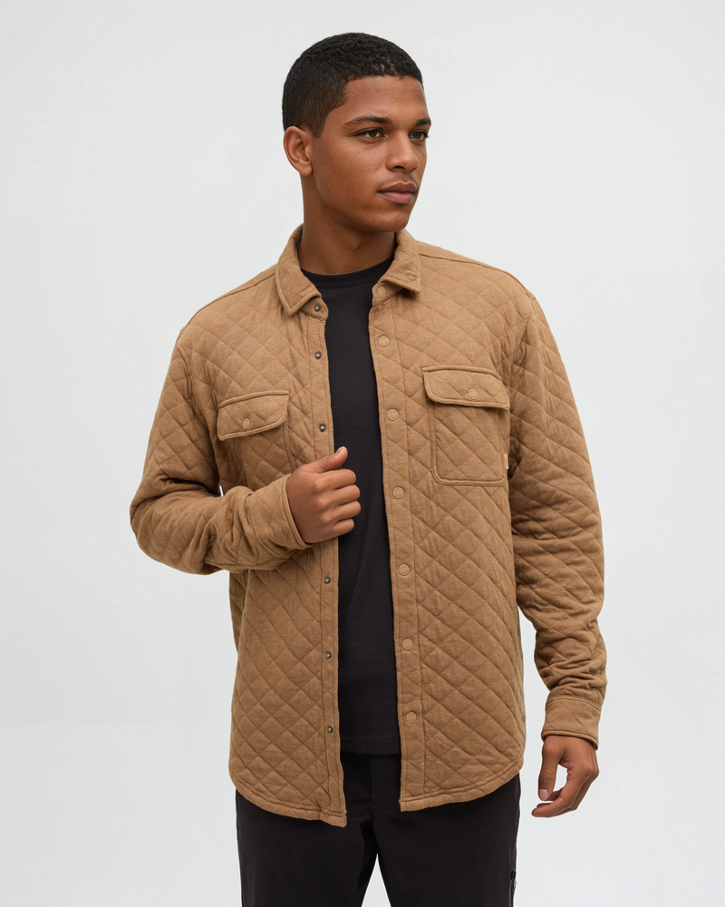Brown-Quilt-Knit-Regular-Fit-Set-in-Shirt