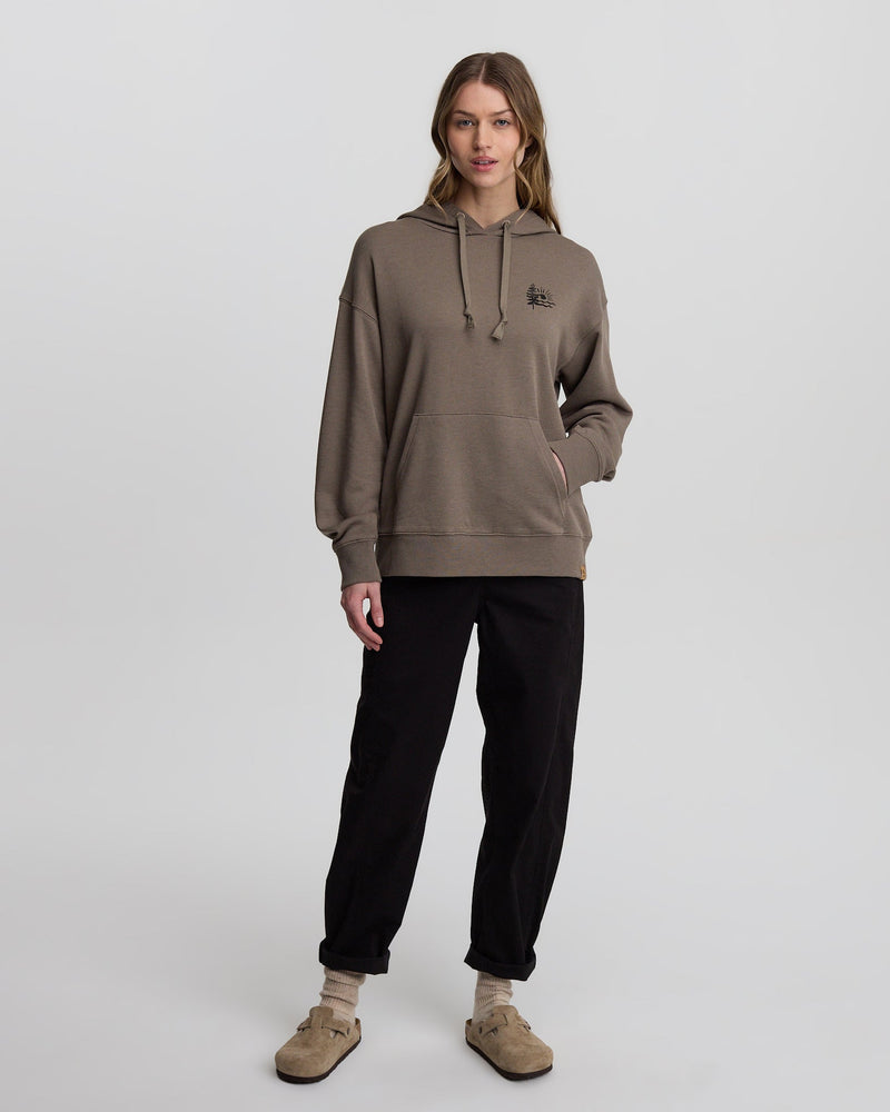 Brown-Relaxed-Graphic-Hoodie