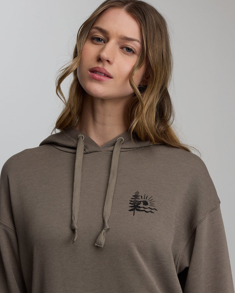 Brown-Relaxed-Graphic-Hoodie