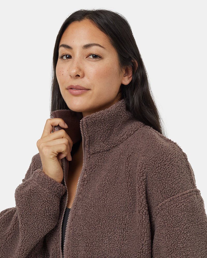 Brown-Reversible-Mock-Neck-Zip-Up
