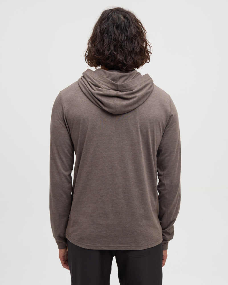 Brown-Treeblend-Hooded-Longlseeve-T-Shirt