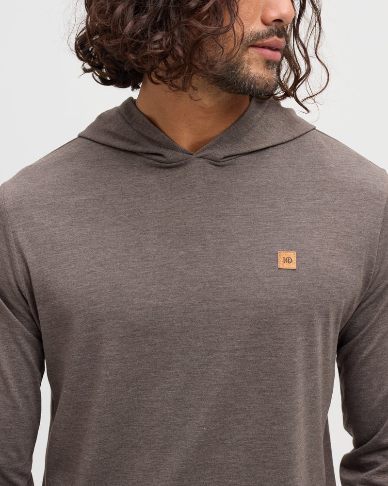 Brown-Treeblend-Hooded-Longlseeve-T-Shirt